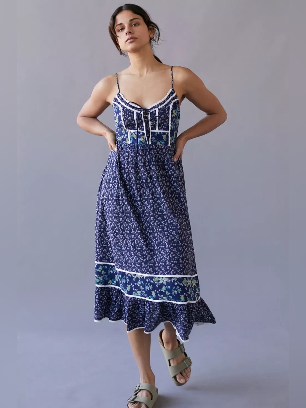 UO Florentina Prairie Midi Dress XL
